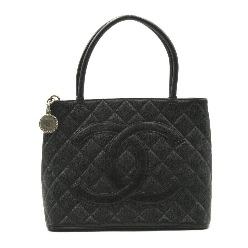 Chanel Caviar Skin Grained Calf Black Shoulder Bag